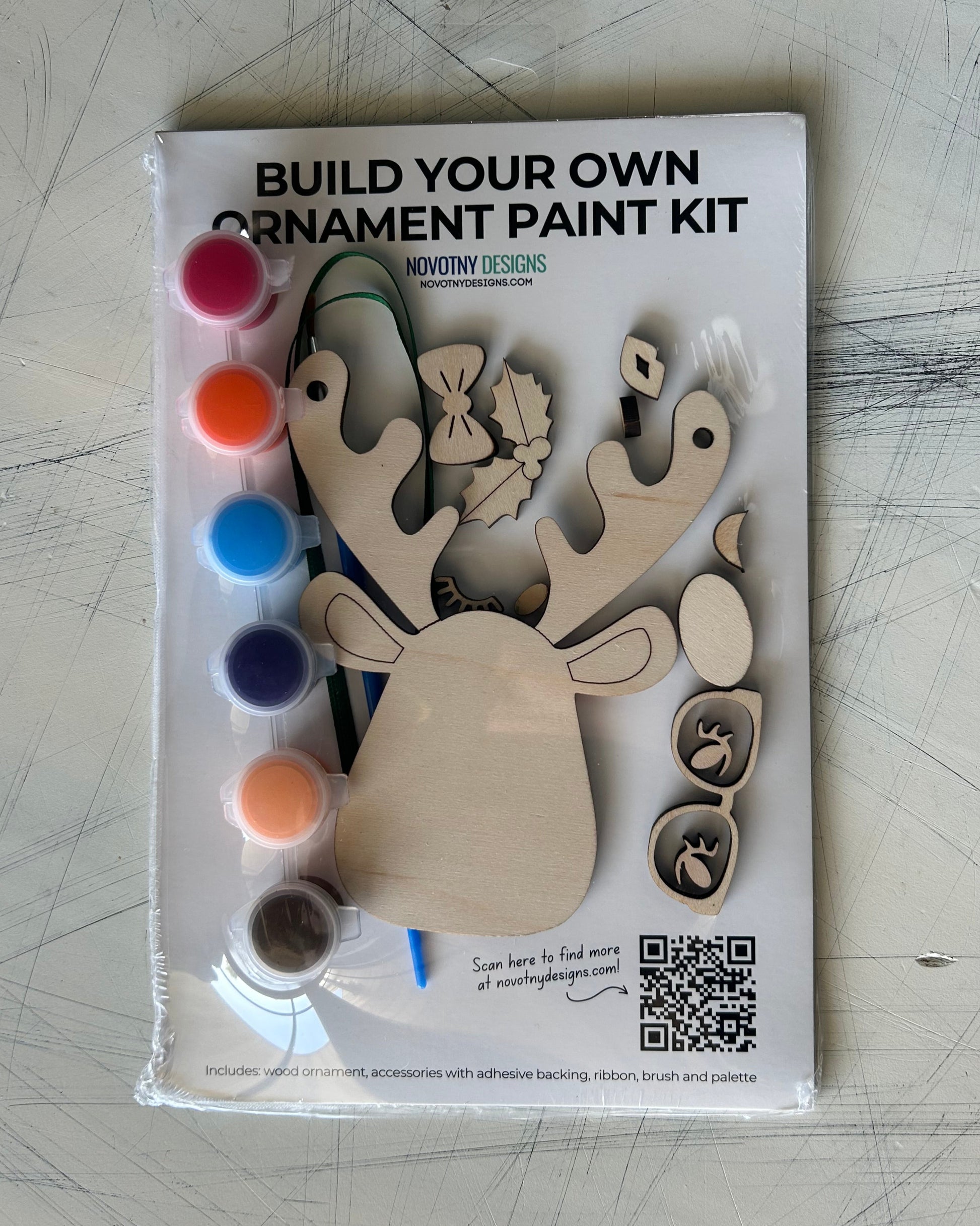 Build your own reindeer ornament paint kit by Novotny Designs