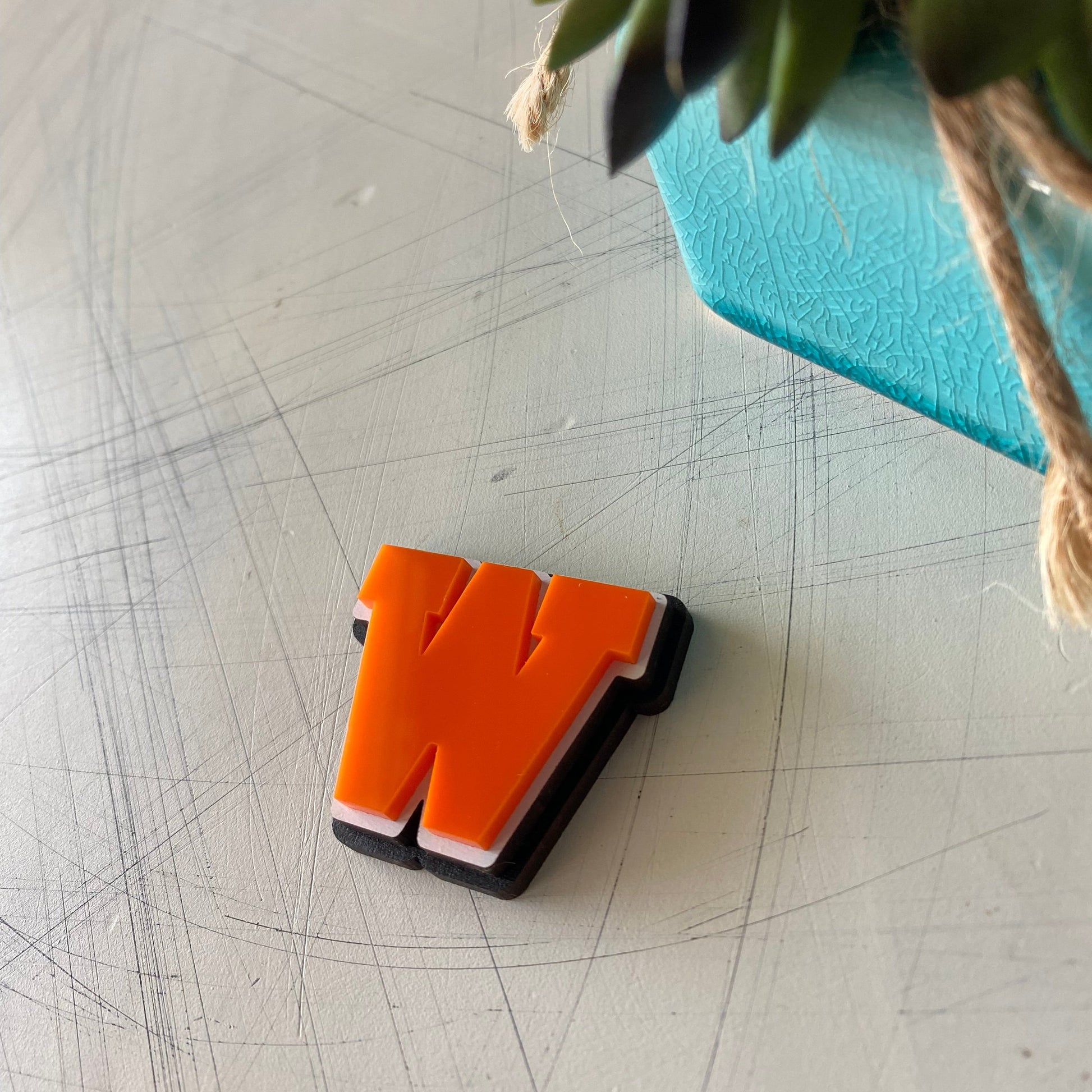 West De Pere logo magnet - handmade Phantoms magnet by Novotny Designs