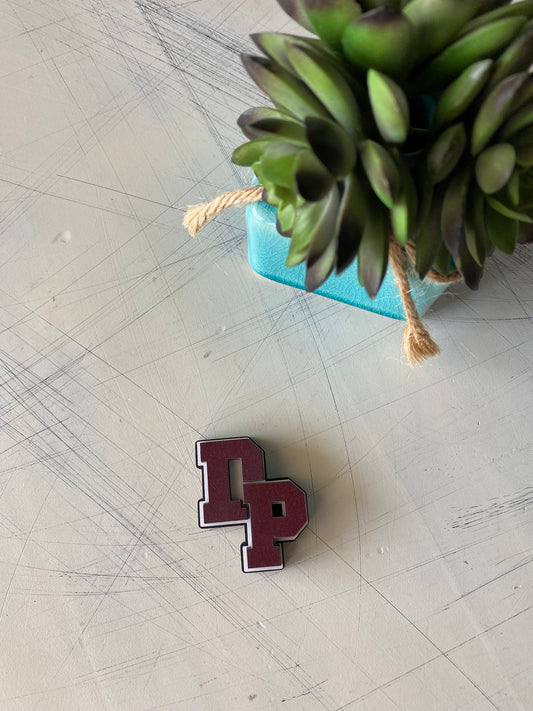 De Pere logo magnet - De Pere Redbirds - handmade by Novotny Designs