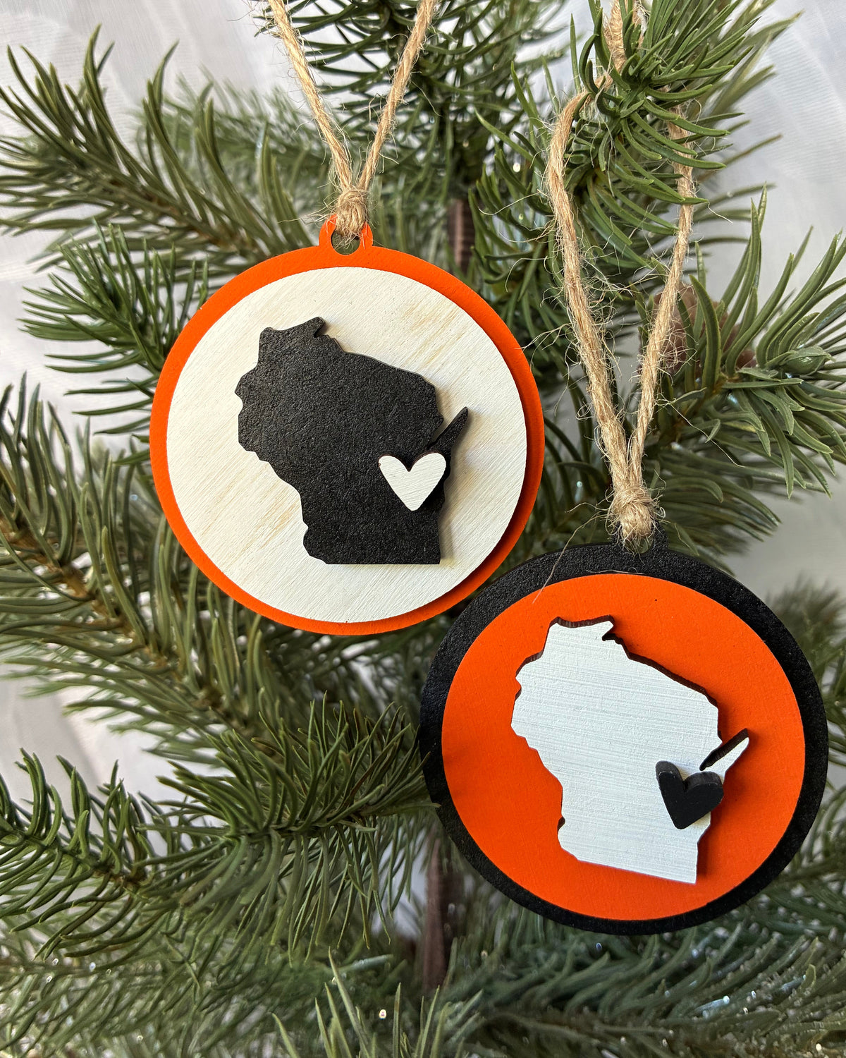 De Pere Cares Collection - West De Pere Phantoms themed Wisconsin round ornament by Novotny Designs
