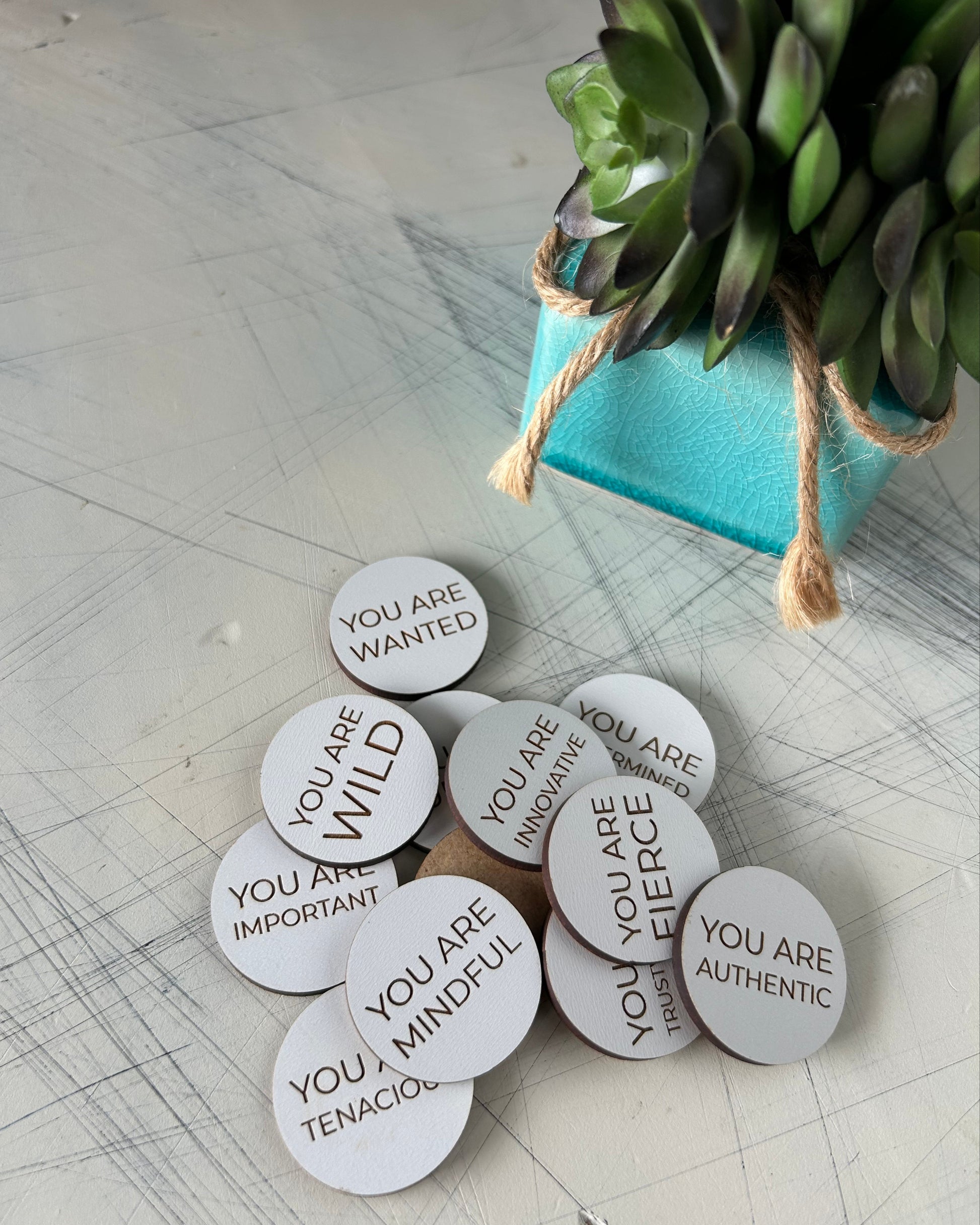 Truths about you affirmation tokens - 12 add on tokens - by Novotny Designs