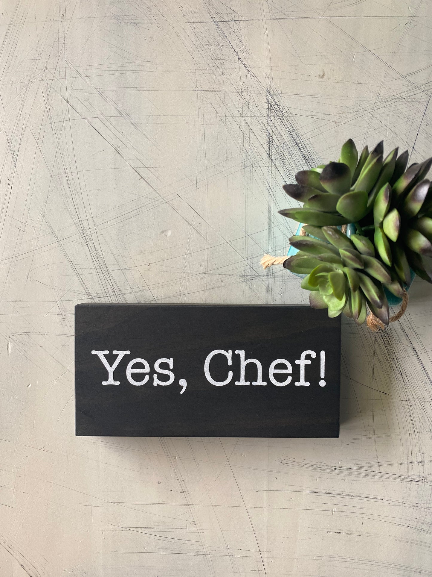 Yes, Chef! - mini handmade wood sign by Novotny Designs