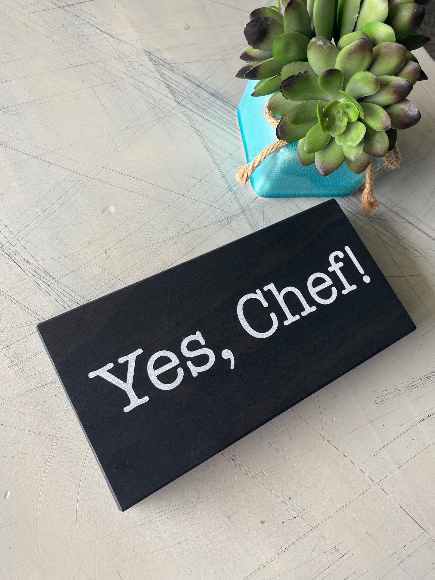 Yes, Chef! - mini handmade wood sign by Novotny Designs