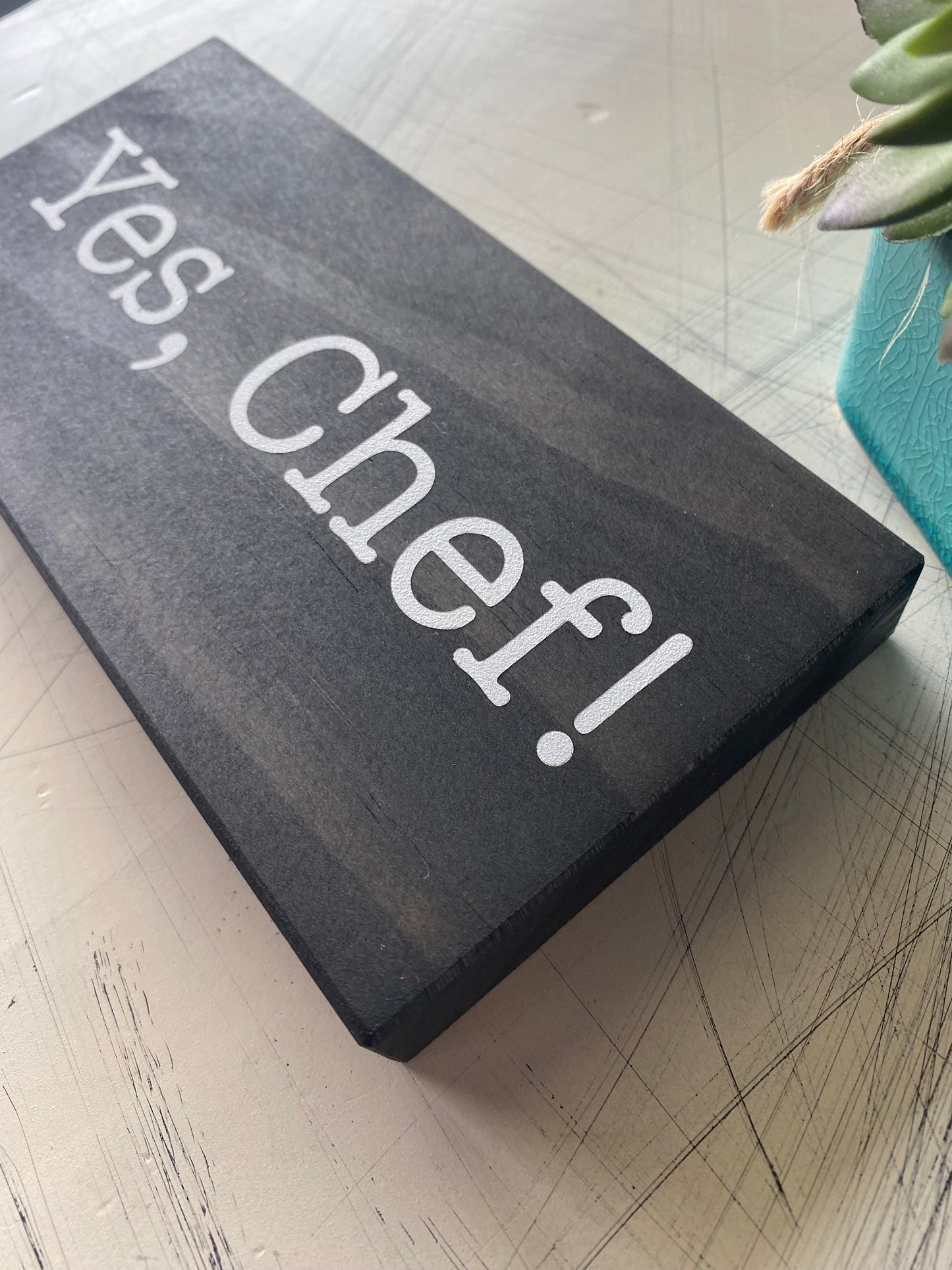 Yes, Chef! - mini handmade wood sign by Novotny Designs