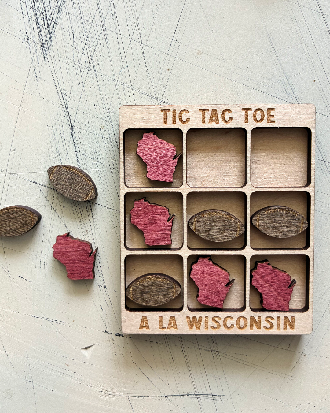 Tic Tac Toe a la Wisconsin by Novotny Designs