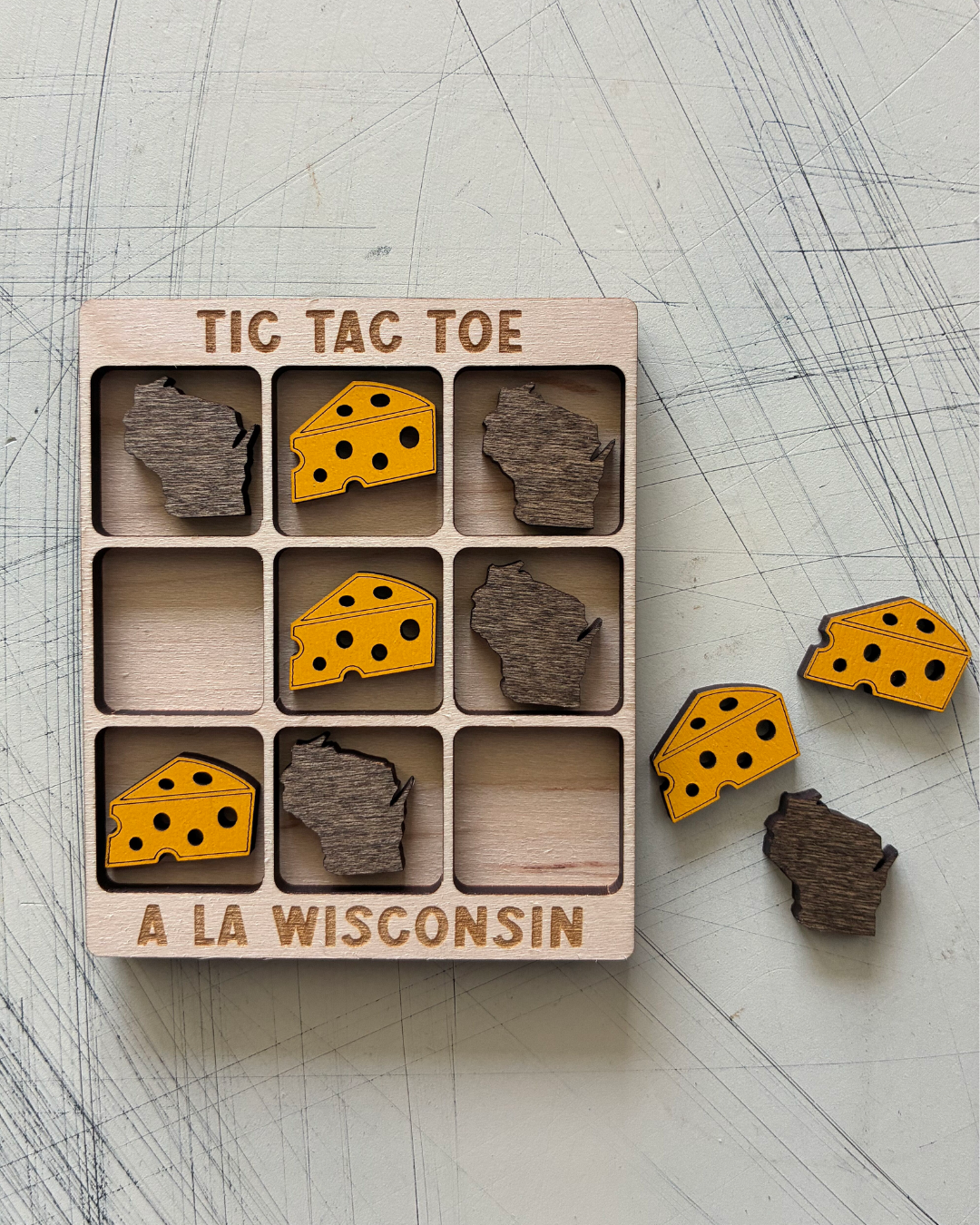Tic Tac Toe a la Wisconsin by Novotny Designs
