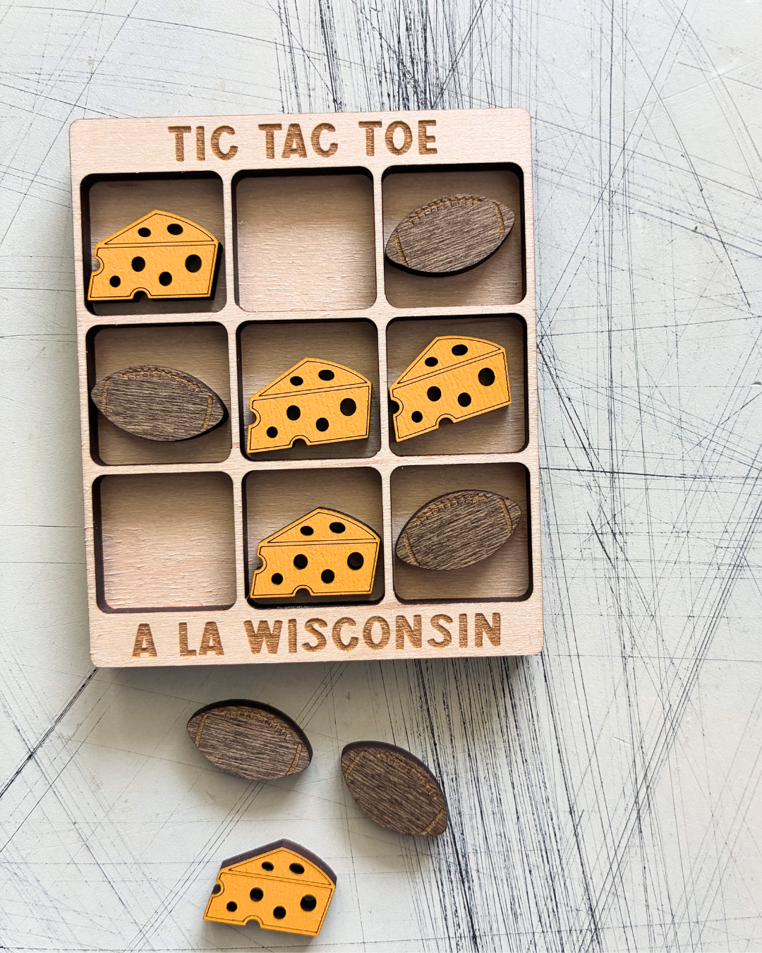 Tic Tac Toe a la Wisconsin by Novotny Designs