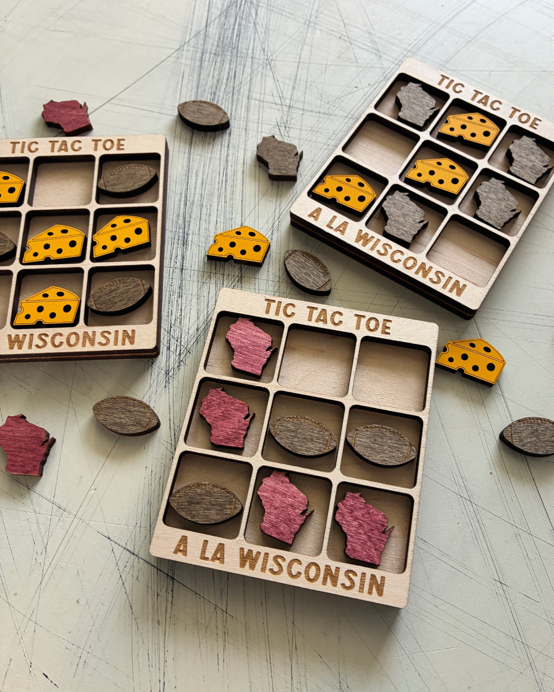 Tic Tac Toe a la Wisconsin by Novotny Designs