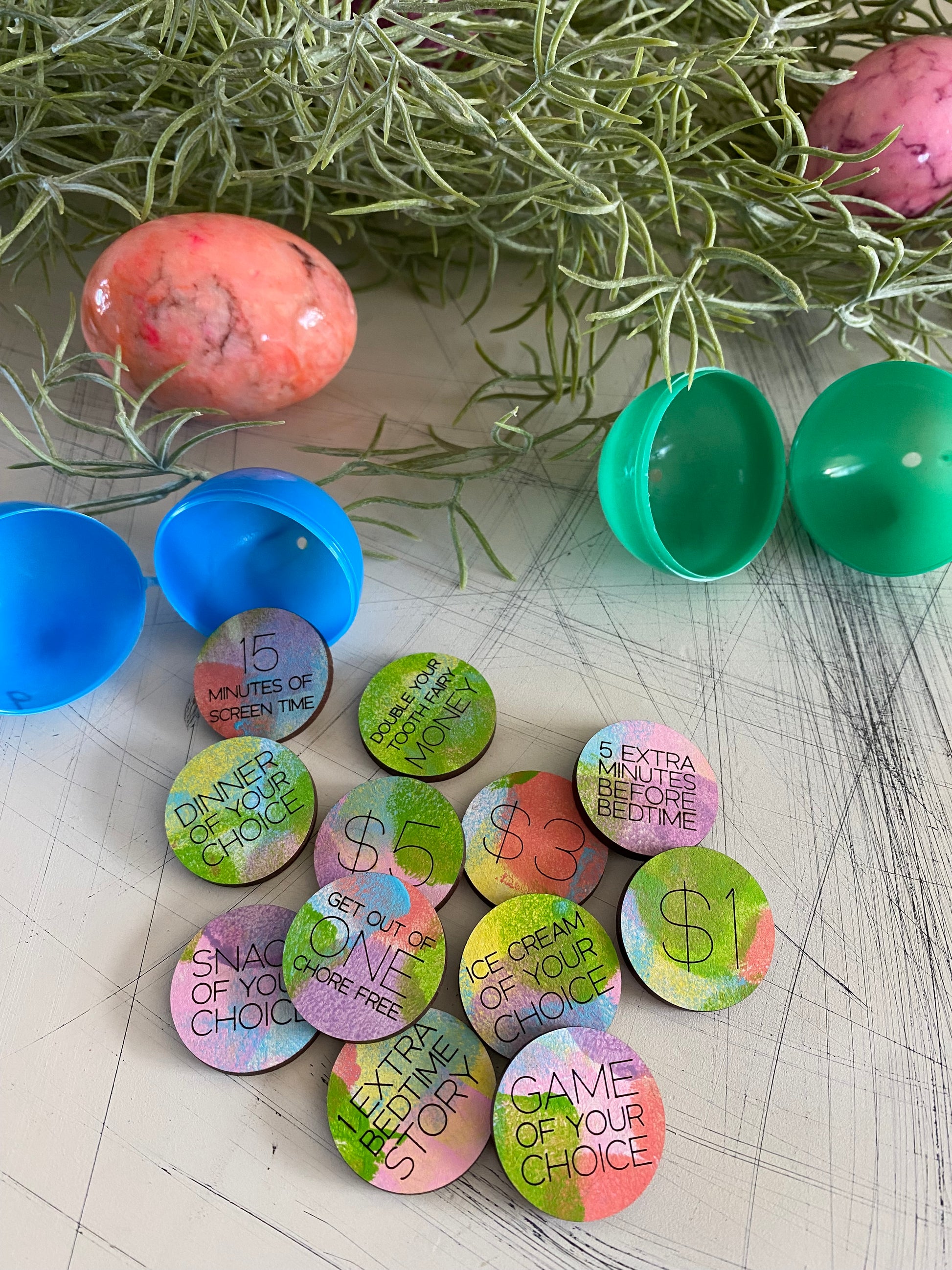 Easter Egg Token Set - pastel set of 12