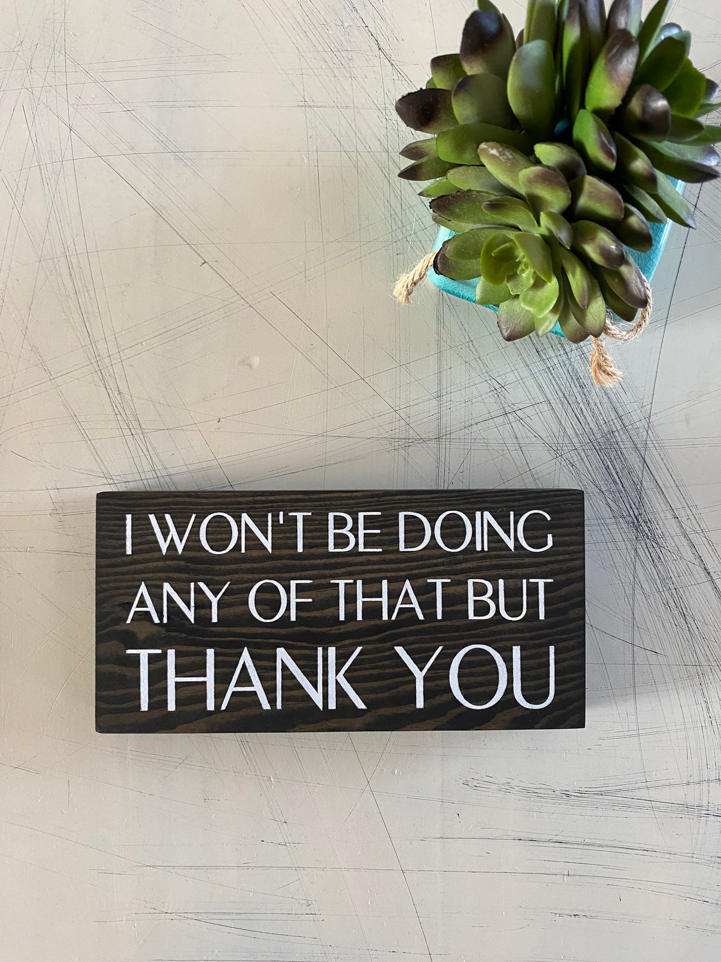 I won't be doing any of that but thank you - handmade mini wood sign