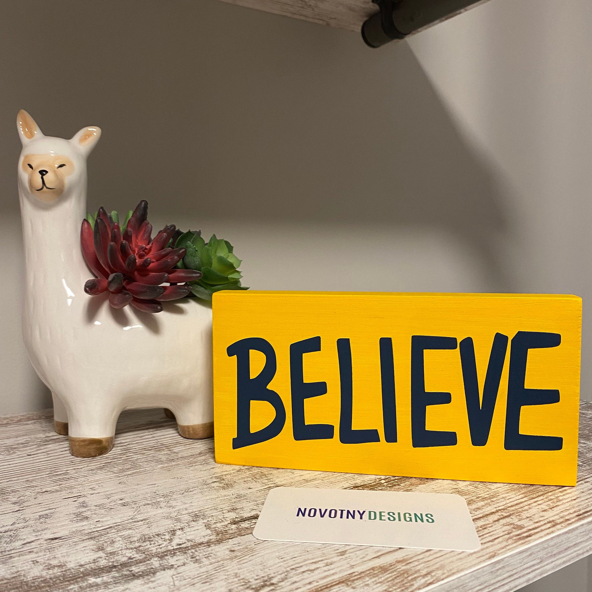 Believe - mini wood sign