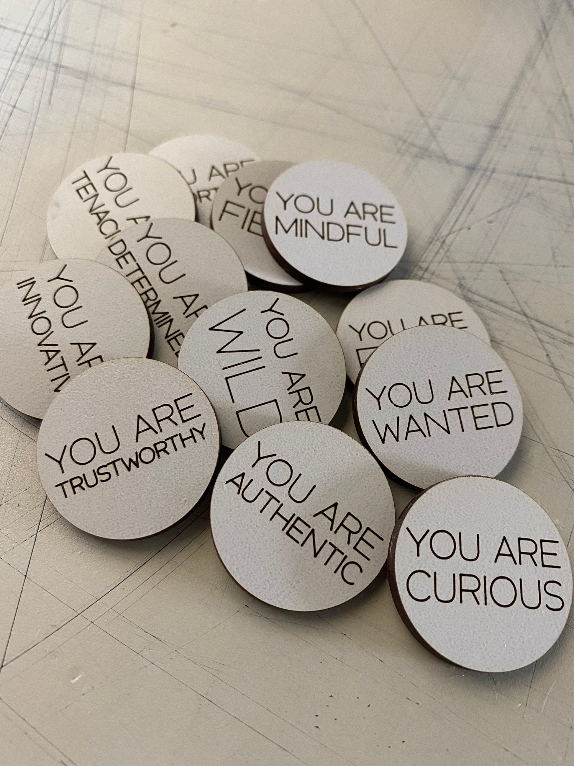 Truths about you positive affirmation tokens - 12 add-on tokens to the Truths About You set