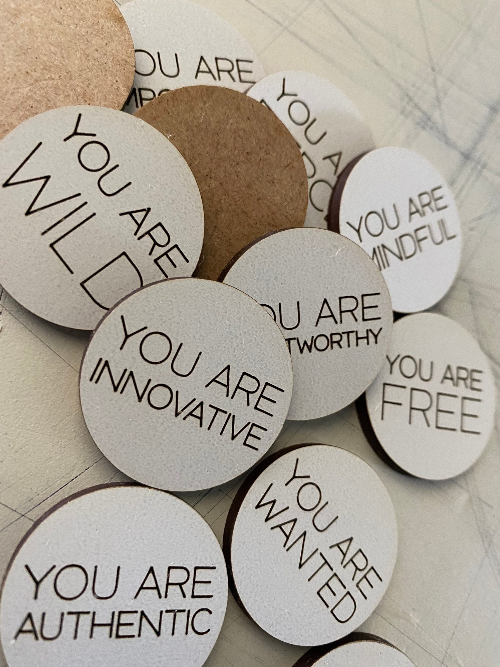 Truths about you positive affirmation tokens - 12 add-on tokens to the Truths About You set