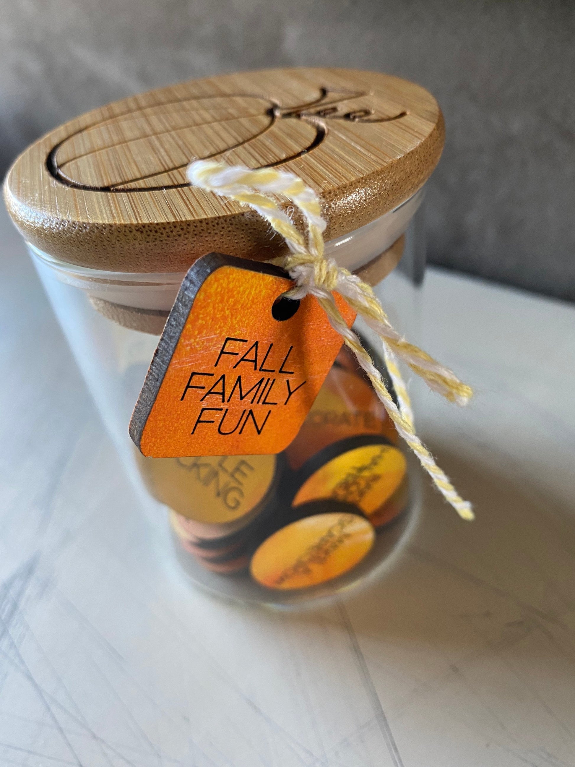 Fall Family Activity Tokens - set of 30 wood tokens